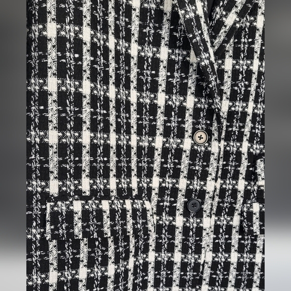 Ny & Co Long Sleeve Tweed Black & White Blazer - Picture 7 of 11